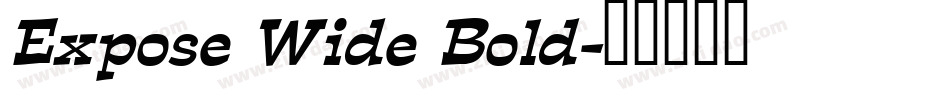 Expose Wide Bold字体转换